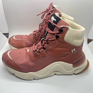 Sorel Kinetic RNEGD Conquest Lux Waterproof Sneaker Boots Sandy Clay Color Sz 8